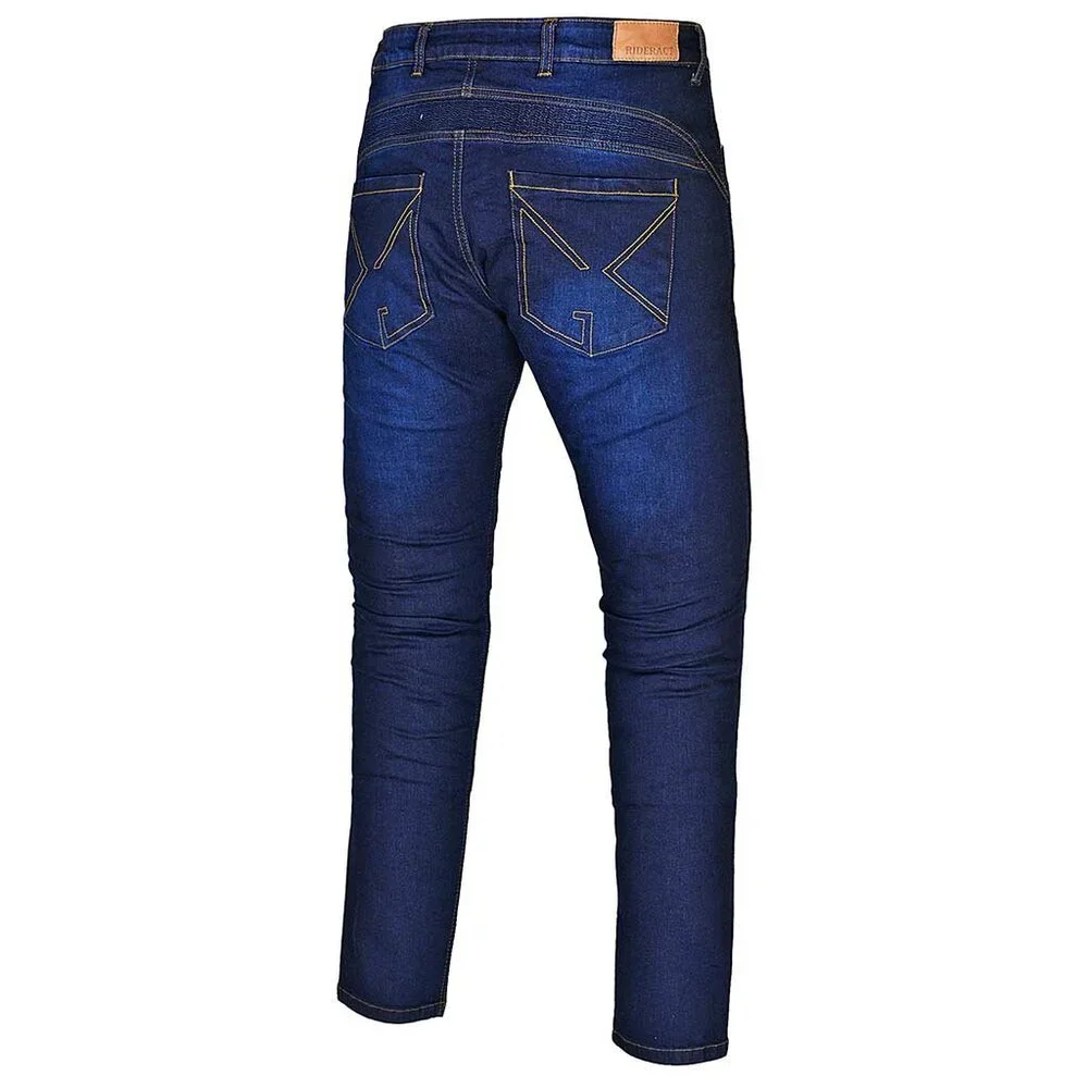 RIDERACT® Men’s Dark Blue Biker Riding Jeans Denim Pants w/ CE Armors NEW